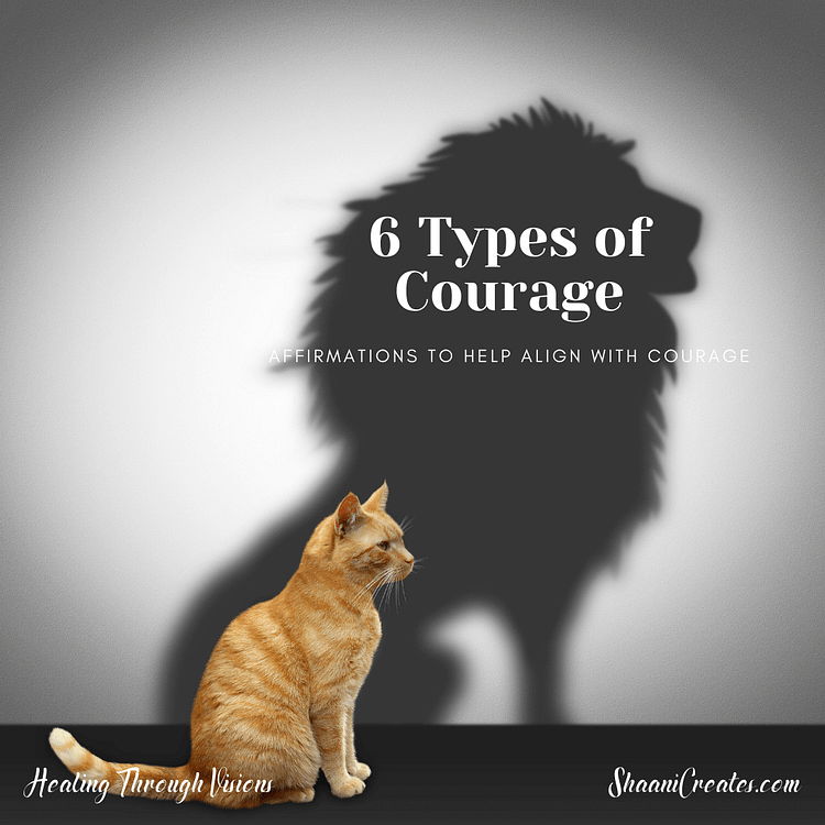 ShaaniCreates 6 Types of Courage & Affirmations